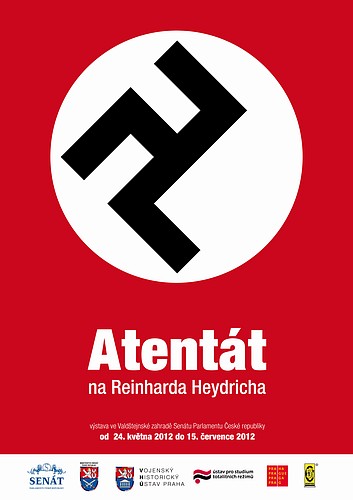 Plakát k výstavě Atentát na Reinharda Heydricha, Ústav pro studium totalitních režimů, 2012