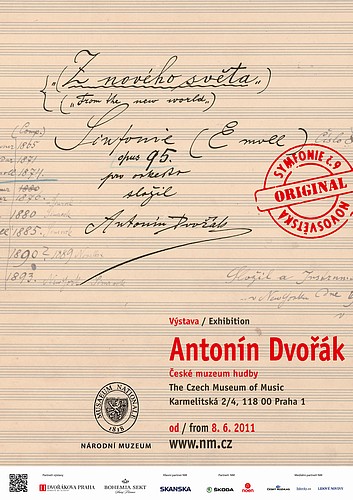 Plakát k výstavě Antonín Dvořák, Národní muzeum, 2011