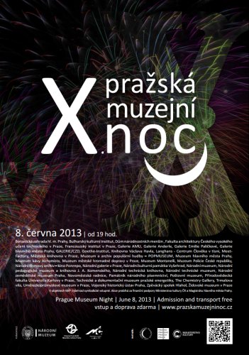 Plakát k Pražské muzejní noci, Národní muzeum, 2013
