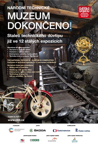 Plakát k reklamní kampani Muzeum dokončeno!, Národní technické muzeum, 2013