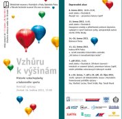Pozvánka na vernisáž výstavy Vzhůru k výšinám, Středočeské muzeum v Roztokách u Prahy, 2013